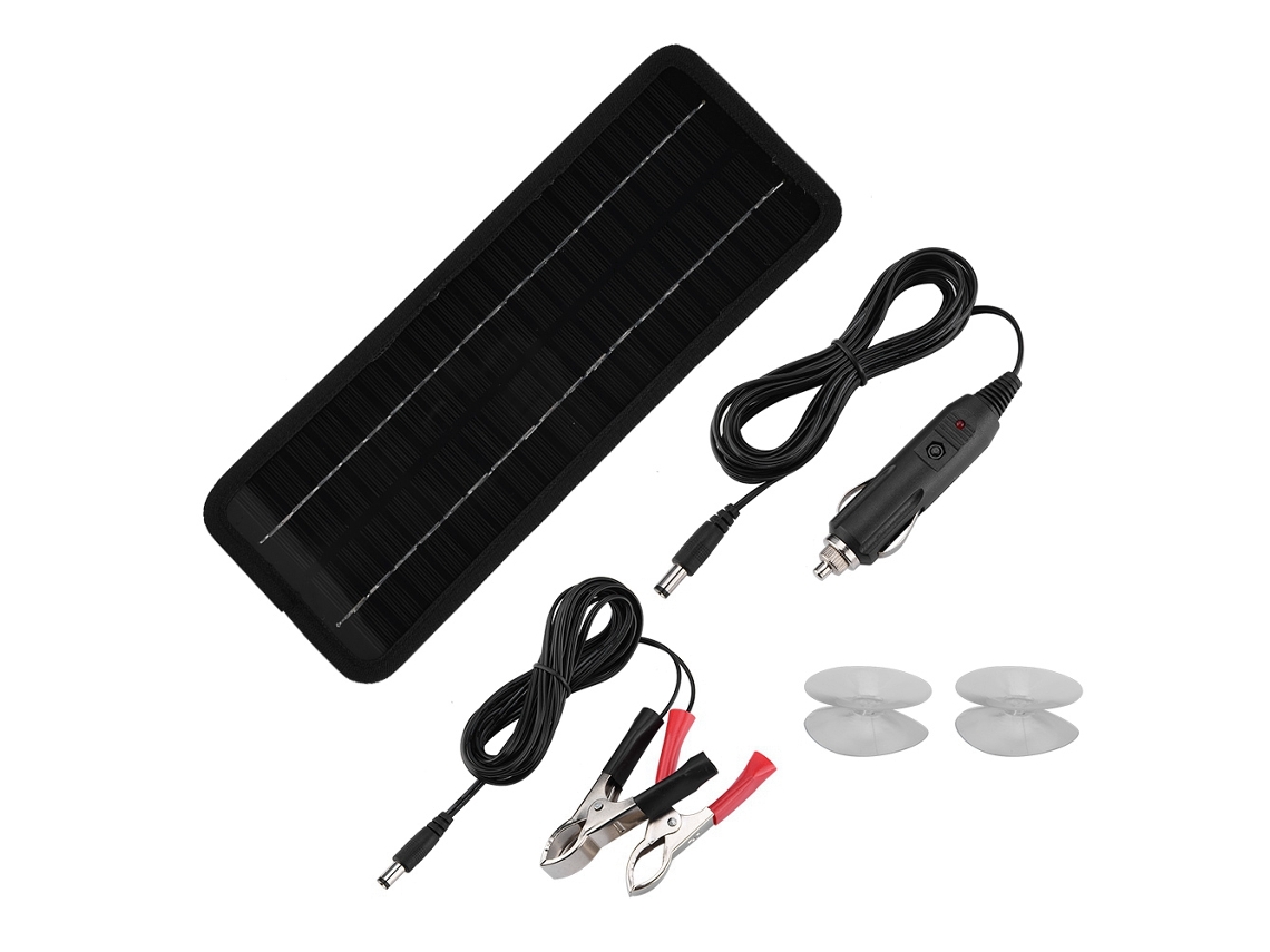 Painel Solar Portátil 12v 4.5w Carregador De Bateria Para Carro E Notebook