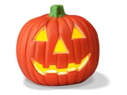 Calabaza Jack-o'-lantern Amarilla Con Luces Led Para Halloween, Decoración Para Fiestas En Interiores Y Exteriores.