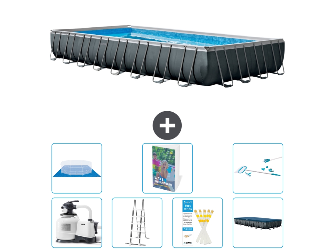 Intex Piscina Ultra Xtr Retangular - 975x488x132 Cm - 8-peças S573
