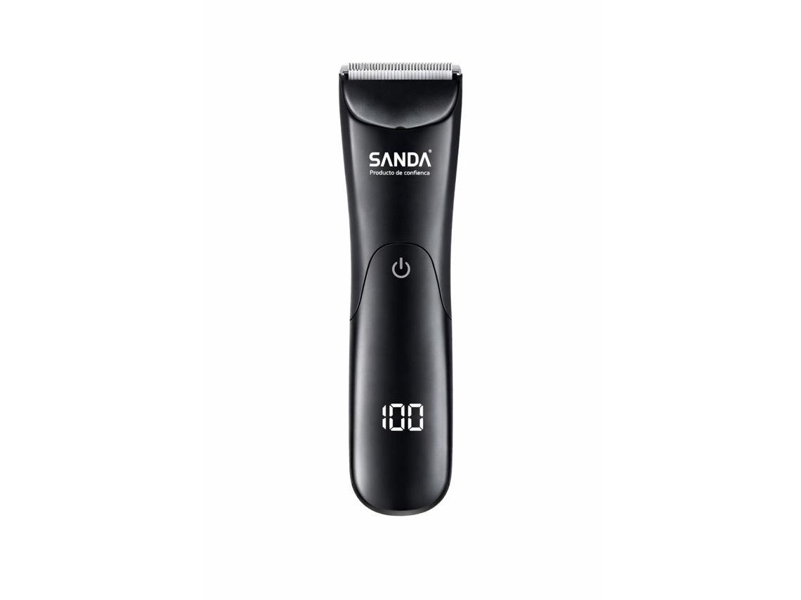 Recortadora eléctrica corporal y facial Sanda SD-5915 negra