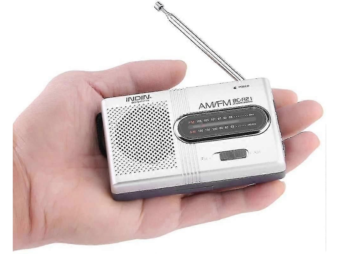 Radio portátil mini AM/FM GOKOCO con antena telescópica, radio de bolsillo