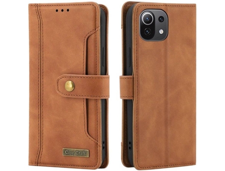 Funda Xiaomi Mi 11 Lite 4G/5G HFS-HOUSE Cierre Magnético (Marrón)