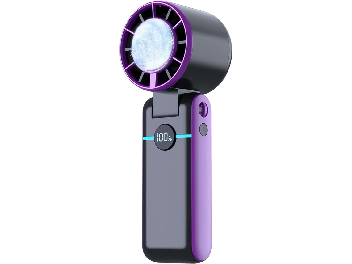 Ventilador De Mano Con Turbina Recargable Por Usb, 3 Velocidades, Batería De 4000 Mah, Mini, Silencioso