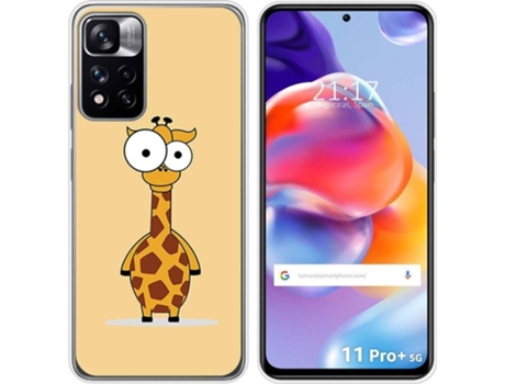 Carcasa para Xiaomi Redmi Note 11 Pro+ Plus 5G TUMUNDOSMARTPHONE Dibujos Jirafa Multicolor