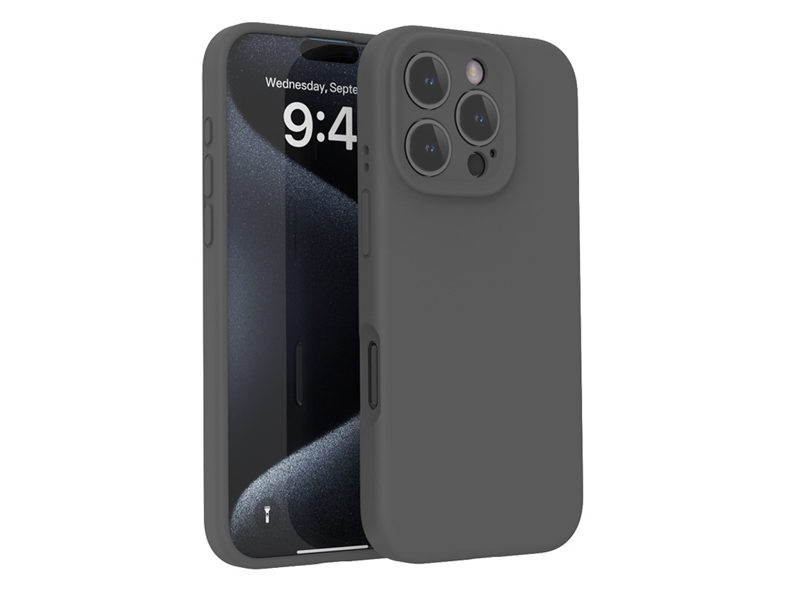 (charcoal Grey, Iphone 16 Plus) Funda De Silicona Líquida Para La Serie Iphone, Todo Incluido Lente Anti-caídas
