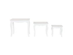 Set 3 Mesita Auxiliar Mdf Madera 53x35x47cm