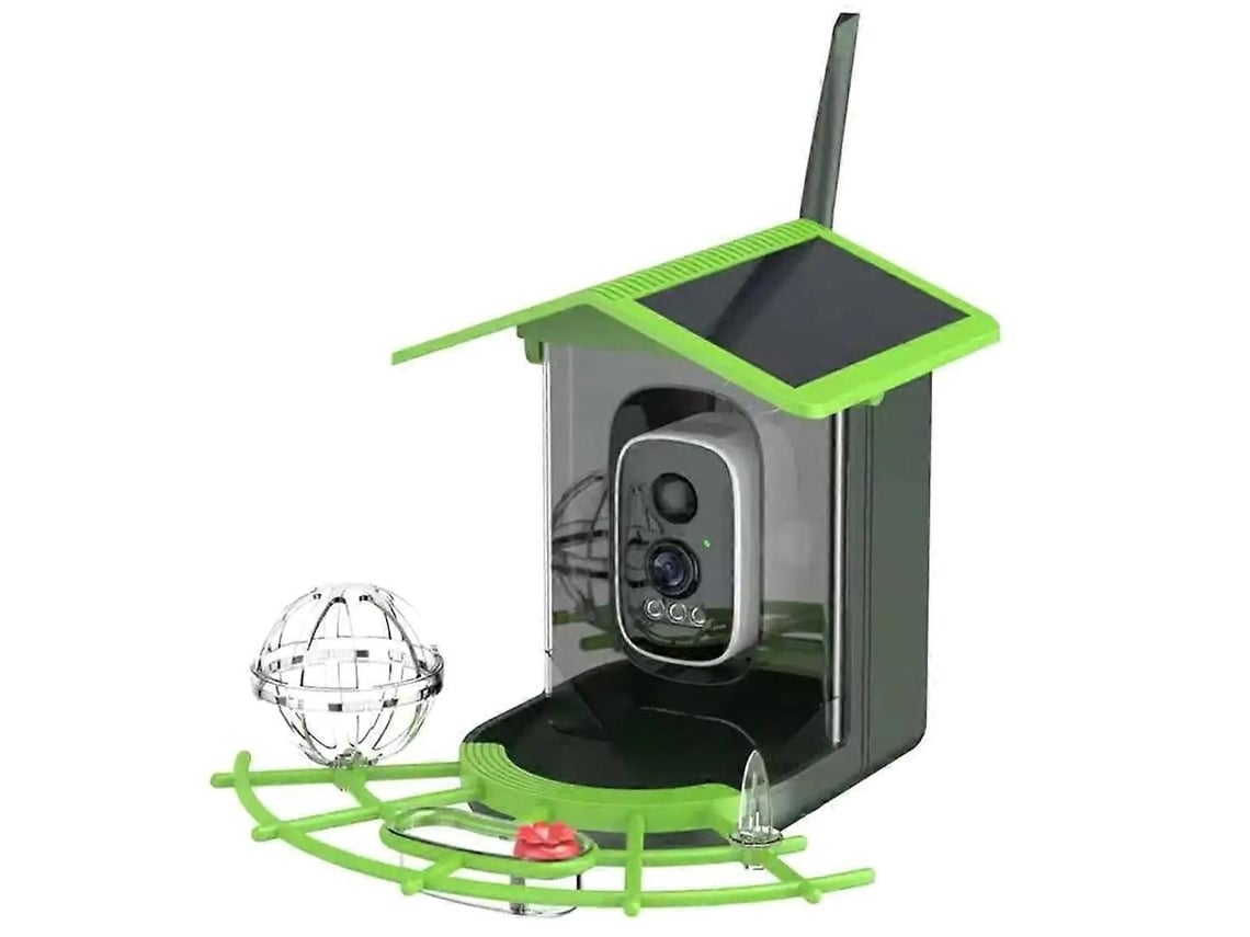 Câmera Inteligente Para Alimentador De Pássaros Com Identificador De Espécies Por Ia, Energia Solar, Vídeo Hd 2.5k, Alertas De Movimento - Jardim