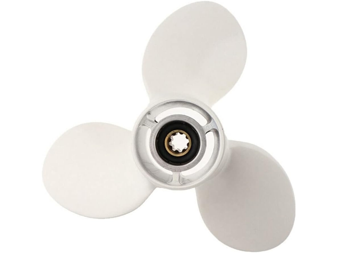 Hélice Moonsun Para Motores De 9,9 Hp Y 15 Hp, 9 1/4 X 10, De Aleación, 3 Palas, 8 Estrías.