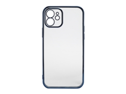 Capa protetora de TPU Electroplaca com isolamento térmico para iPhone 12, azul - Ultrafina e com proteção total.