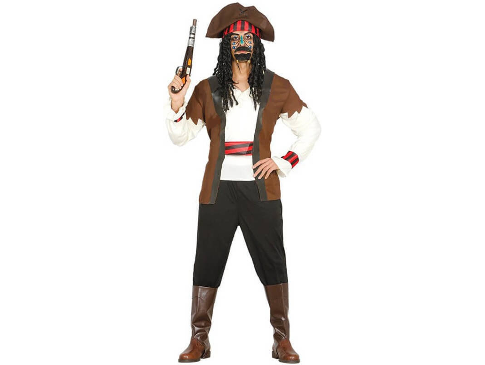 Disfraz de Hombre DISFRAZZES Pirata Caribe (Talla: XL)