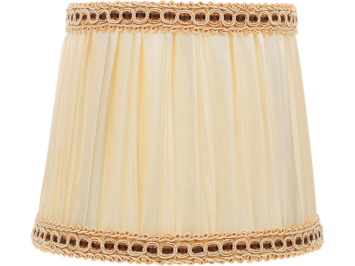 Pantalla decorativa de tela beige que difunde la luz, elegante y sencilla para la decoración. SFUSHOS