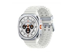 Galaxy Watch Ultra 4g de 47 mm con correa blanca y azul marino L705 Samsung (blanco titanio)
