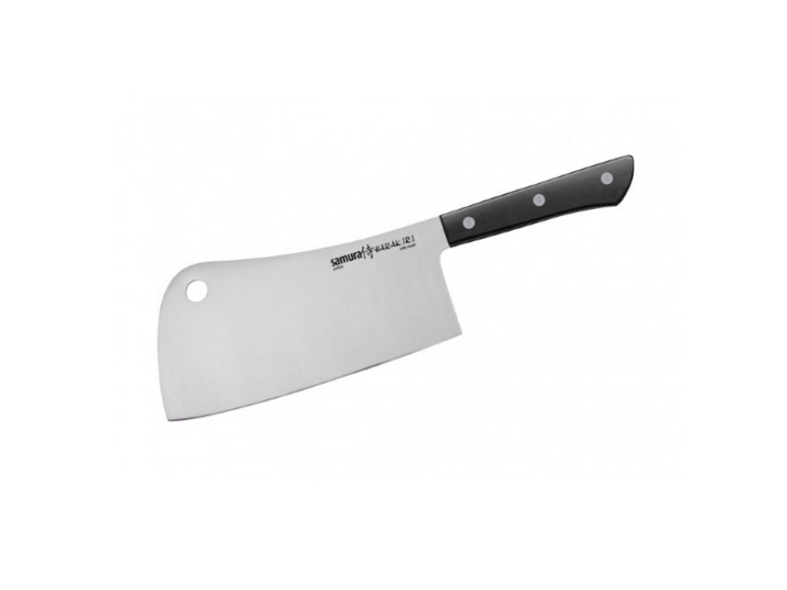 Cuchillo de cocina universal SAMURA Harakiri 180 mm 59 Hrc con mango negro