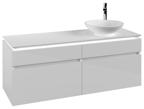 Villeroy &amp Boch Legato Vanity unit B590 1400x550x500mm lavabo a la derecha iluminación LED