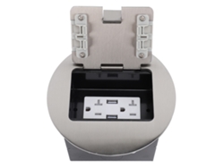 2026-as-tomacorriente De Piso Empotrado 2500w 20a 2 Enchufes Y 2 Puertos Usb Acero Inoxidable