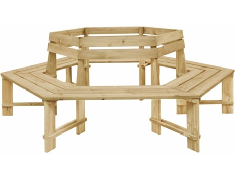 Banco de jardín VIDAXL Marrón Madera (240x240x87 cm)