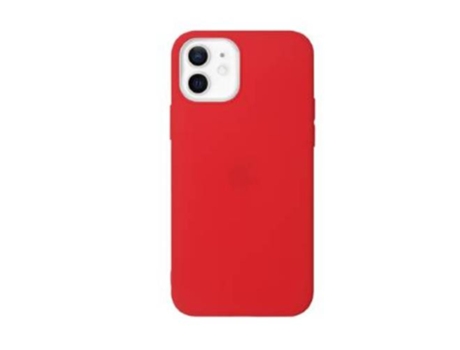 Funda para iPhone 12/12 Mini MYWAY Piel Sintética Textura Suave Rojo