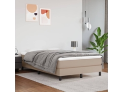 Estructura Cama Sin Colchón Cuero Sintético Capuchino 120x200cm