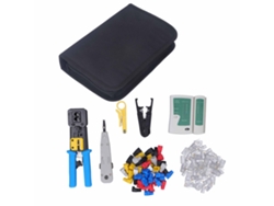 Juego De Herramientas De Crimpado Rj45 De 6 Y 8 Pines Con 50 Conectores, 50 Tapas Y Comprobador De Cables.