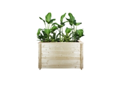 Jardinera Elevada TIMBELA M615 Madera de Pino Maciza y Abeto 28 mm (118 x 38 x 69 cm - Marrón)