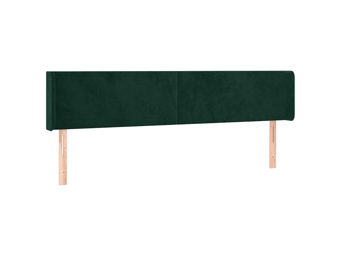 Maison Exclusive - Cabecero De Terciopelo Verde Oscuro 163x16x78/88 Cm