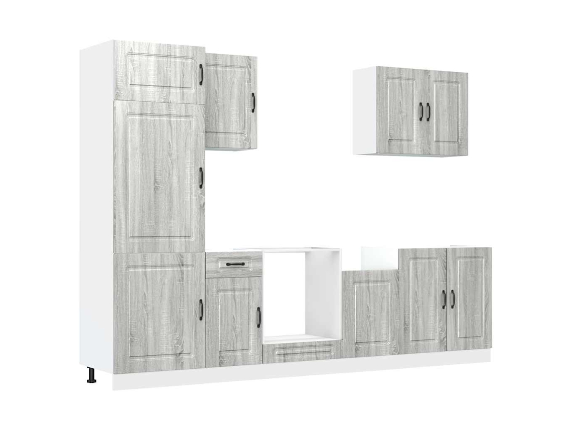 Juego de gabinetes de cocina Kalmar Sonoma Grey (7 piezas) EXCLUSIVO DE LA CASA