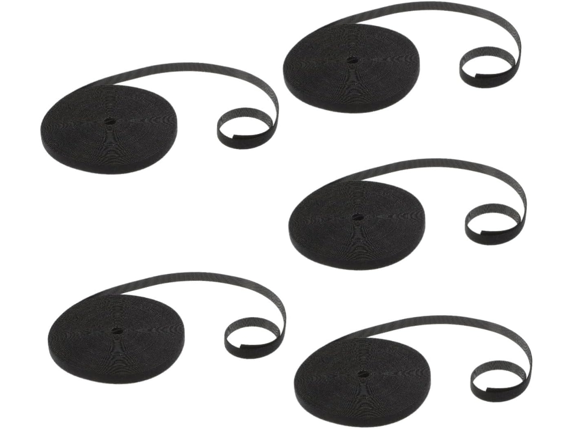 5 Rollos De Organizador De Cables Reutilizable Con Cierres De Velcro Para El Hogar.