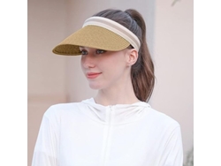 2026-sombrero De Paja Ancho Para Mujer Verano Playa Golf Sombrero De Sol Plegable Transpirable