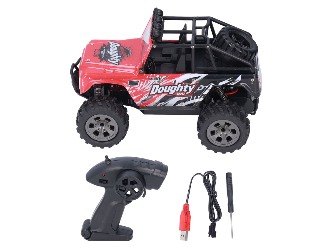 Rebe-carro De Controle Remoto 2.4g Com Rodas De Aspiradora, Controle De Direção, Recarregável, Caminhão Vermelho, Brinquedo Rc Off Road