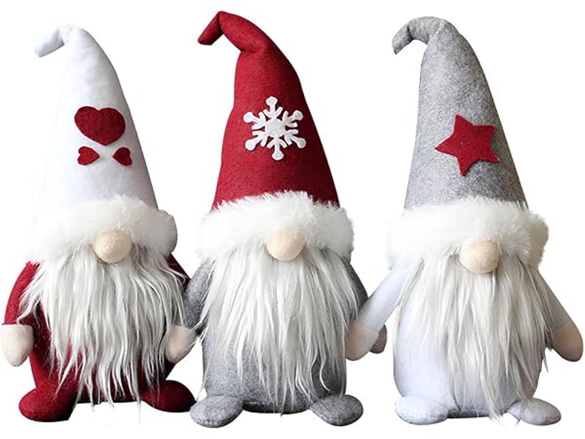 Hogar - Conjunto De 3 Muñecos De Hadas Navideñas Y Muñecos De Papá Noel. Perfectos Para Decorar El Hogar Y Fiestas, Con Un Diseño Ergonómico