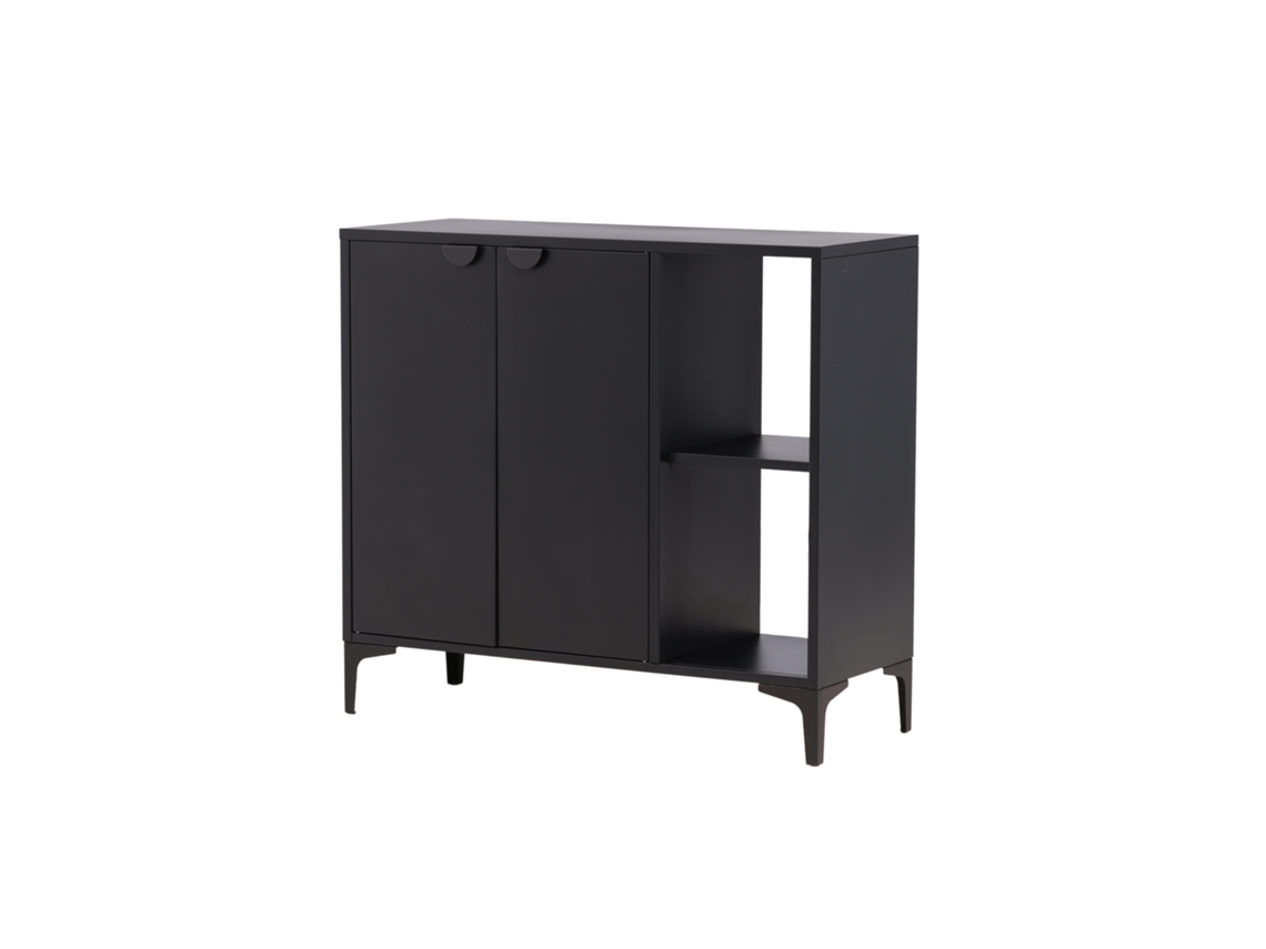 Vitrina FURNLUX Piring (Negro, Metal - 110X42X100 Cm)