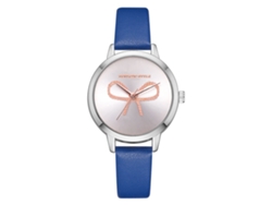 Reloj De Pulsera De Cuarzo Para Mujer Lvpai P716 Con Correa De Pu, Estilo Sencillo, Azul.