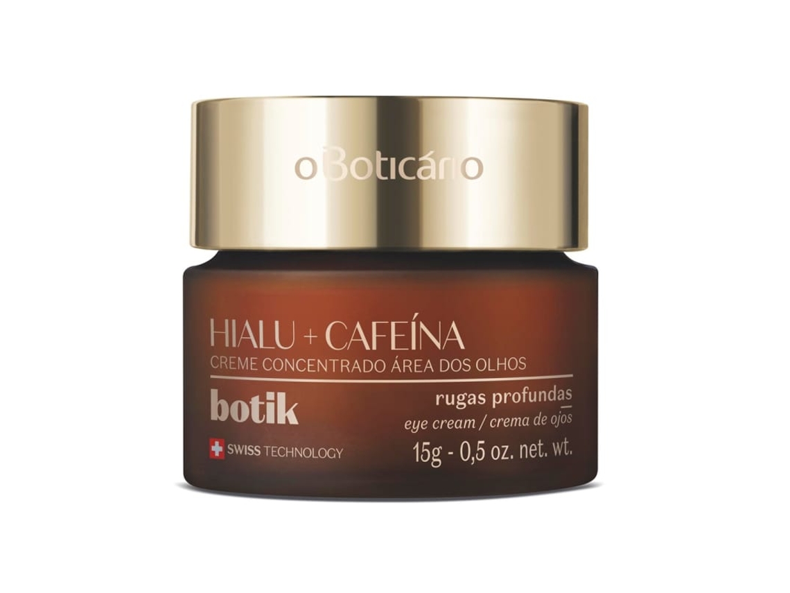 Crema de Olhos O BOTICÁRIO Botik Ácido Hialurónico e Cafeína Concentrado Arrugas Profundas (15 g)