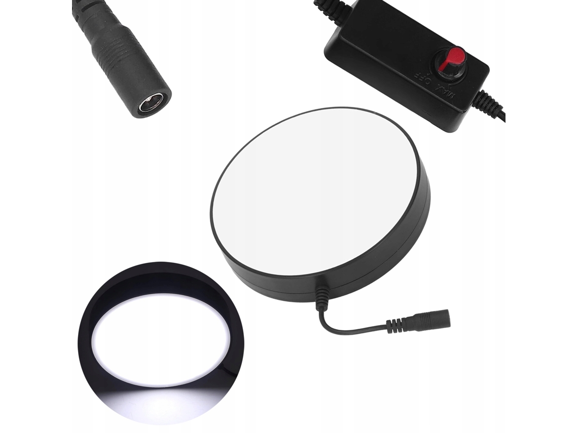 Iluminador LED inferior de 135 mm – Brillo ajustable | 6-10 W, 230 V CA | Para microscopios