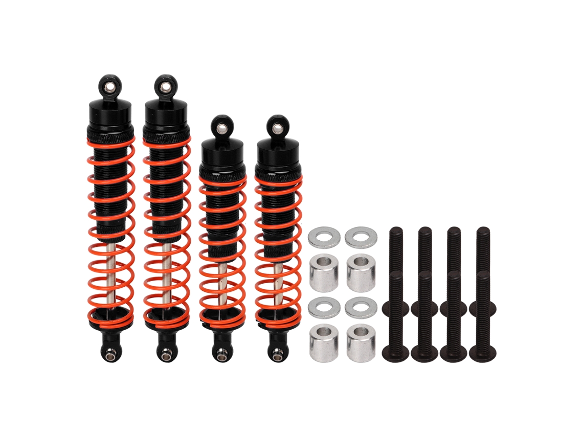 Ymsl 4 Piezas Amortiguadores De Suspensión De Aluminio Para Traxxas Slash 1/10 Camión Rc Curto Negro Hxl