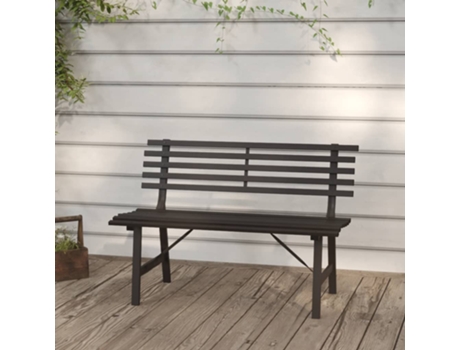 MAISON EXCLUSIVE Banco de jardín 110 cm acero negro