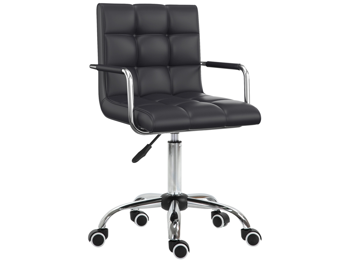 VPMKP - Silla de oficina Homcom giratoria gerente altura ajustable negra