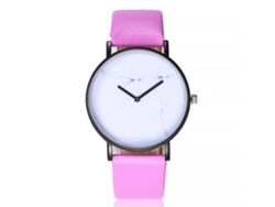 Reloj de pulsera Vansvar para mujer, acero con diamantes de imitación, correa de PU, cuarzo azul.