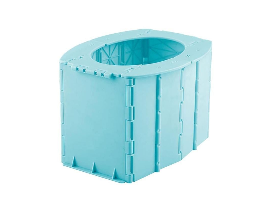 Inodoro Portátil Para Camping Adultos Plegable, Soporte Hasta 200kg, Azul
