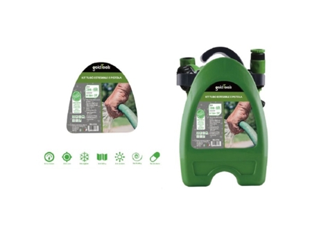 Kit de Manguera Extensible Con Soporte para Pistola de Riego de Jardín de 7 6 Mt 57516 KAELA