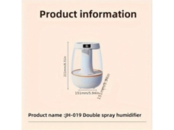 Humidificador USB de 3 l con tecnología ultrasónica Pickifyvayotoy