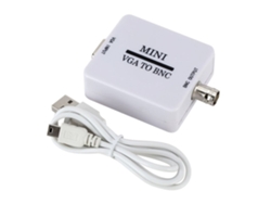 Mini Convertidor Vídeo Hd Vga A Bnc Adaptador Vga Compuesto Bnc Caja Conmutación Digital Monitores Tv Hd Blanco