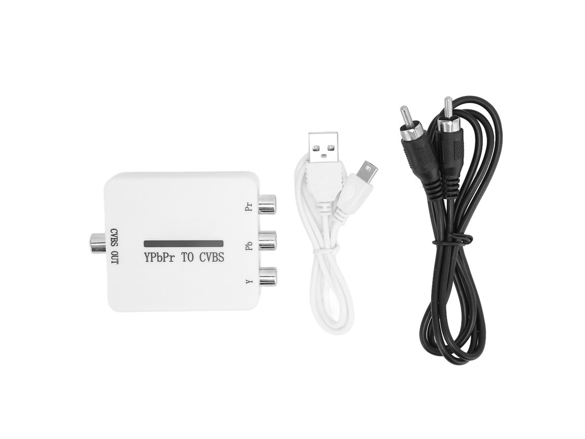 Adaptador de vídeo (convertidor de Ypbpr a CVBS, audio y vídeo)