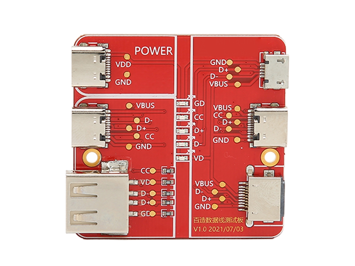 Mali cartão de Teste de Carregamento 3 em 1 Cabo de Dados Fixture com Usb c Micro Ios Interface