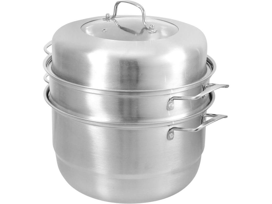 3 Olla Vaporera De Acero Inoxidable Niveles,
