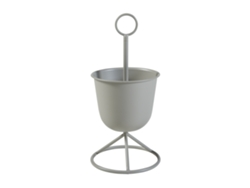 Soporte para plantas Alphen con macetero Metal [EN.CASA] 48xØ23 cm - Gris Claro