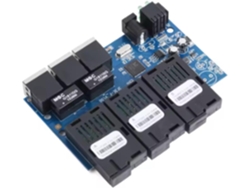 Convertidor De Medios De Fibra Óptica Pcba De 100m, 3 Conectores Ópticos Rj45 A Sc, Conmutador