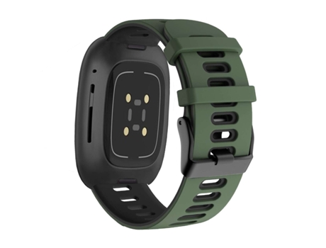 Correa Pioneer para Fitbit by Google Versa 3 Verde Escuro y Negro