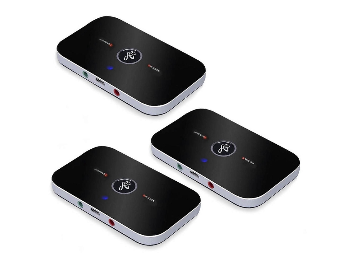 Kit Com 3 Adaptadores De Áudio Bluetooth - Transmissor E Receptor Bluetooth 4.1, Adaptador De Áudio Sem Fio 2 Em 1 De 3,5 Mm Para Carro E Tv