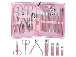 Set de manicura de 26 piezas, hermoso regalo, acero inoxidable, profesional para viajes.